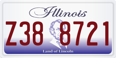 IL license plate Z388721