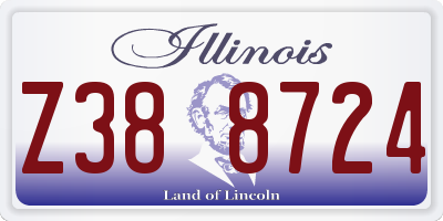 IL license plate Z388724