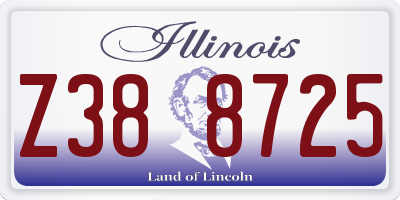 IL license plate Z388725