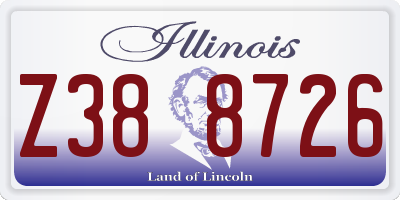 IL license plate Z388726