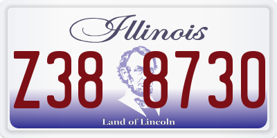 IL license plate Z388730