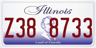 IL license plate Z388733