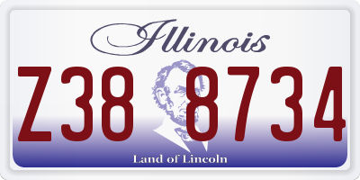 IL license plate Z388734