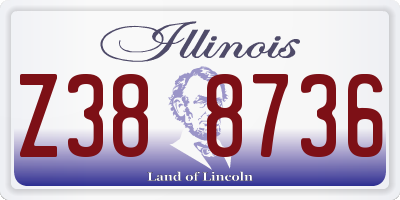IL license plate Z388736