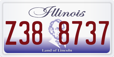 IL license plate Z388737
