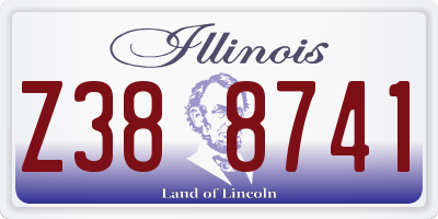 IL license plate Z388741