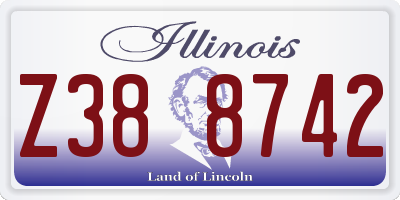 IL license plate Z388742