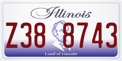 IL license plate Z388743
