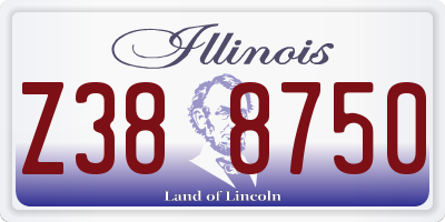 IL license plate Z388750