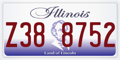 IL license plate Z388752
