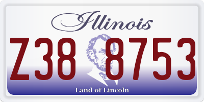IL license plate Z388753