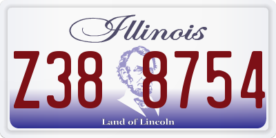 IL license plate Z388754