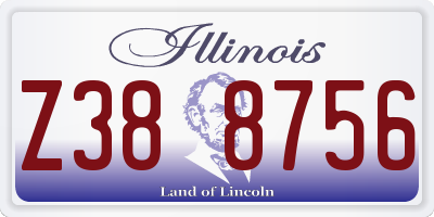 IL license plate Z388756