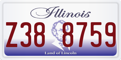 IL license plate Z388759