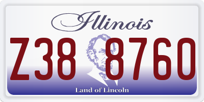 IL license plate Z388760