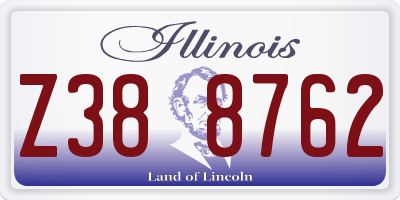 IL license plate Z388762
