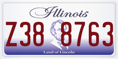 IL license plate Z388763