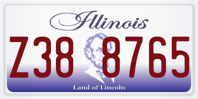 IL license plate Z388765