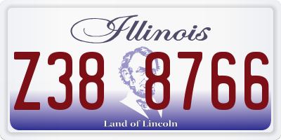 IL license plate Z388766