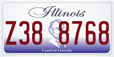 IL license plate Z388768