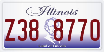 IL license plate Z388770