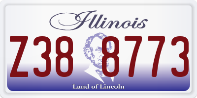 IL license plate Z388773