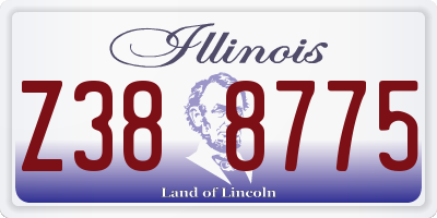 IL license plate Z388775