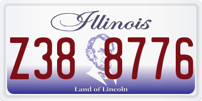 IL license plate Z388776
