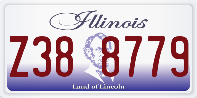 IL license plate Z388779