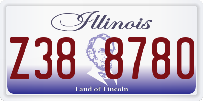 IL license plate Z388780