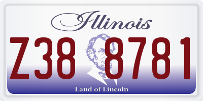 IL license plate Z388781