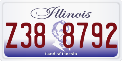 IL license plate Z388792