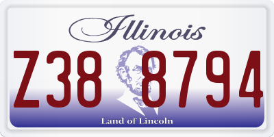IL license plate Z388794