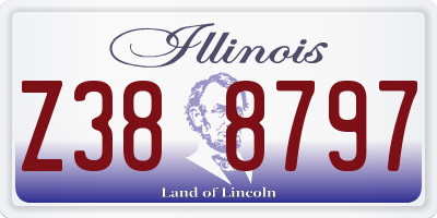 IL license plate Z388797