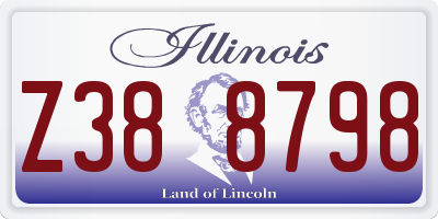 IL license plate Z388798