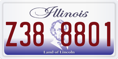 IL license plate Z388801