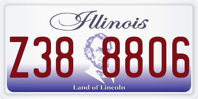 IL license plate Z388806