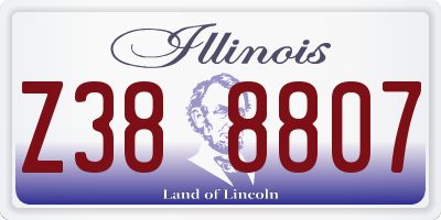 IL license plate Z388807