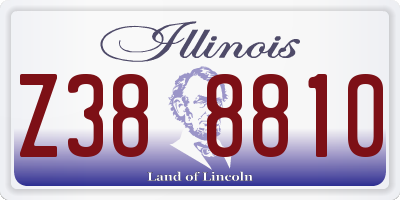 IL license plate Z388810