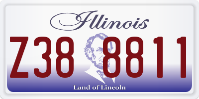 IL license plate Z388811