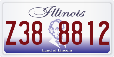 IL license plate Z388812