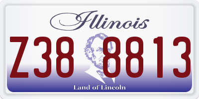 IL license plate Z388813