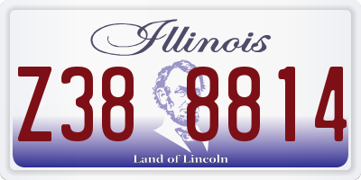 IL license plate Z388814