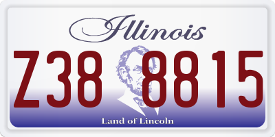 IL license plate Z388815