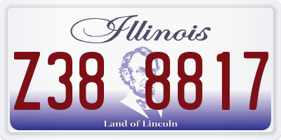 IL license plate Z388817