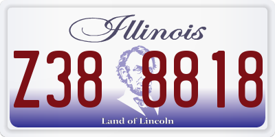 IL license plate Z388818