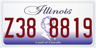IL license plate Z388819