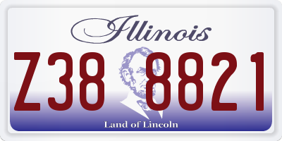 IL license plate Z388821