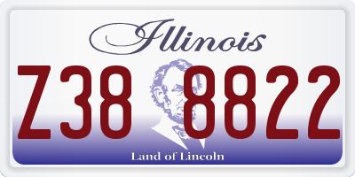 IL license plate Z388822
