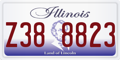 IL license plate Z388823